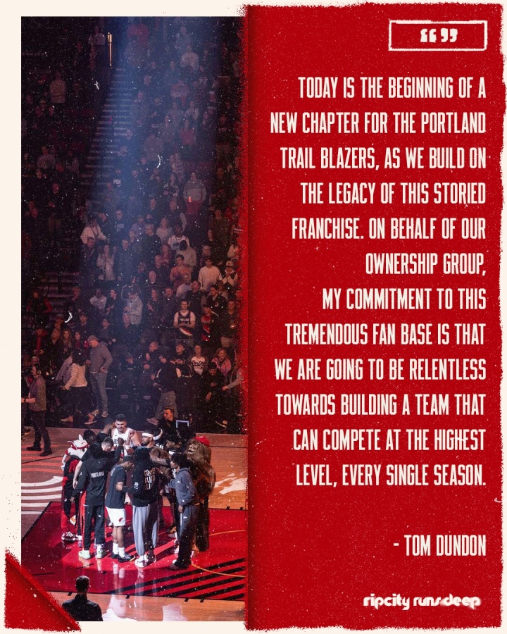 开拓者易主获NBA董事会批准 邓顿财团42.5亿美元完成收购