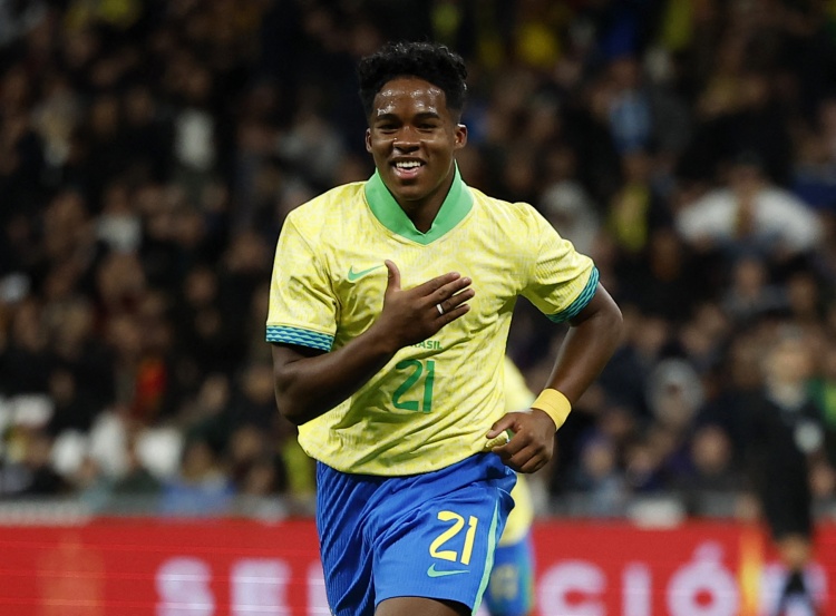 安帅巴西队效率榜：恩德里克14分钟造1球 蒂亚戈42分钟居次席