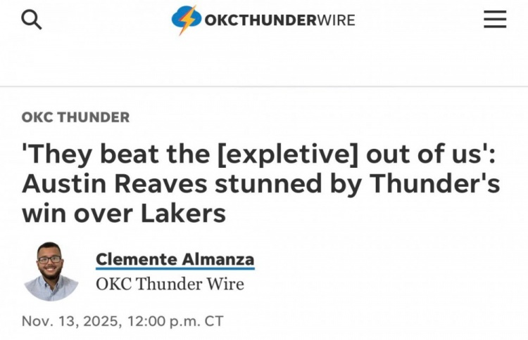 里夫斯两度承认遭雷霆碾压 雷霆队记晒旧闻嘲讽 里夫斯两度承认遭雷霆碾压 雷霆队记晒旧闻嘲讽