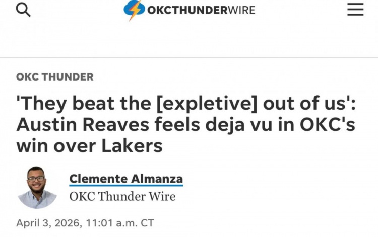 里夫斯两度承认遭雷霆碾压 雷霆队记晒旧闻嘲讽 里夫斯两度承认遭雷霆碾压 雷霆队记晒旧闻嘲讽