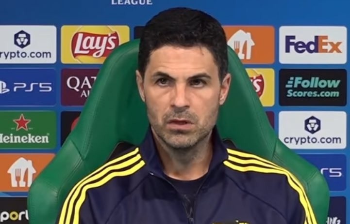 阿尔特塔直面失利定调欧冠 确认三主力复出萨卡廷伯缺席