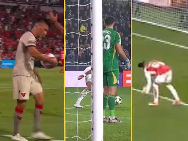 欧冠再现门将传球手接球争议 判罚尺度不一引质疑